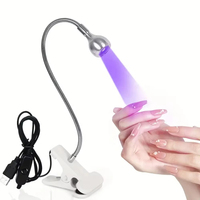 Lampe UV LED à col de cygne flexible alimentée par USB, séchoir à ongles portable à clipser, lampe de bureau réglable pour le durcissement du gel à domicile et le nail art DIY