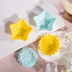 Moldes de Silicona Resistentes a Altas Temperaturas para Muffins, Ecológicos, en Forma de Corazón y Rosa, para Pasteles, Pudín, Gruesos y Múltiples - Product Image 3