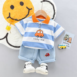 2022 Latest Design Fashion Summer Children's Clothing Suits Ultra-low Prices Cartoon <b>rainbow</b> <b>Clothes</b> <b>Baby</b> Boy <b>Clothes</b> 3 Years - Product Image 3