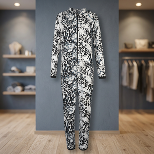 Combinaison de plage pour femmes minces à imprimé léopard, manches longues, 100% coton, respirante, écologique - Product Image 3