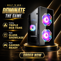 Casing PC Mid Tower Hitam TDWJTJX200 untuk Komputer Gaming