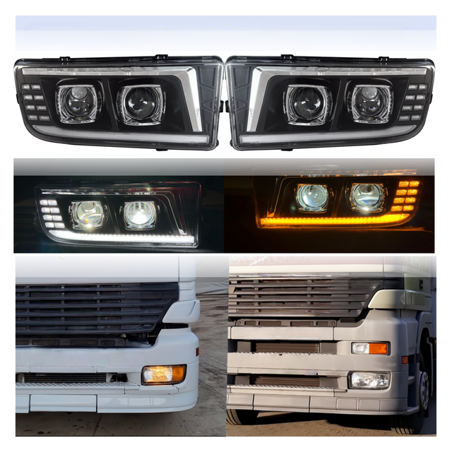 Modified Projector Headlight Dual Lens Led Headlights for Mercedes-Benz Actros MP1 EURO Truck 1996-2015