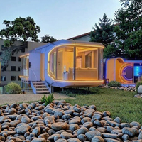 Capsule spatiale extérieure en acier portable d'usine Sleep Pod House pour chambre d'hôtel Serre préfabriquée