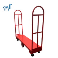 Chariot de manutention OEM robuste à 6 roues en acier pour allées étroites, type U-boat, pour le stockage et le transport