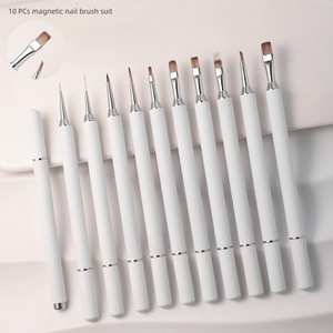 New Nail <b>Brushes</b> Art Special Full Set <b>Round</b> Metal Pen for Nail Liner <b>Brush</b> Nail Supplier - Product Image 1