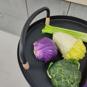 Rak Penyusun Sayuran Buah, Keranjang Plastik Troli Penyimpanan Alat Dapur dan Rumah dengan Roda