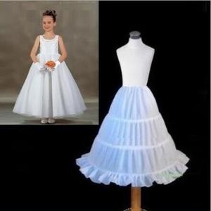 White Tulle Petticoat <b>For</b> Girls A-Line Skirt Layered <b>Underskirt</b> Flower Girl <b>Dress</b> Accessory Summer 2022 - Product Image 2
