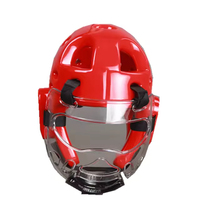 Casque de Taekwondo à vendre enfants adultes couvre-chef de karaté avec écran facial Arts martiaux couvre-chef casque de boxe