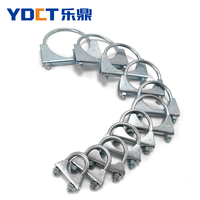 Collier de serrage en U pour échappement, plaqué zinc, pour raccordement de silencieux et de tuyau d'échappement