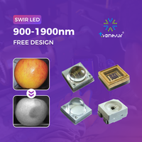 LED infrarouge à ondes courtes 1050 1400 1650 1500 1750nm Rouge Dimmable pour Systèmes de Tri, Caméras Industrielles, Appareils Biométriques