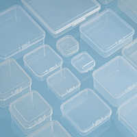 Vide 3.5/4.5/5.5/6.5/7.5/8.5/9.5/10.5/11.5cm rectangulaire carré en plastique transparent pp boîte organiser bijoux jouet boîte en plastique avec couvercle