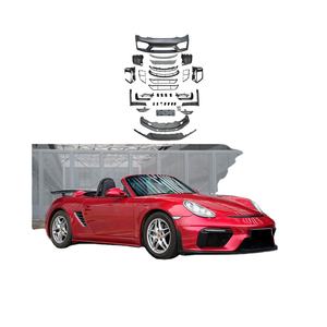 Accessoires de pièce de réglage automatique Facelift pour <span class=keywords><strong>Porsche</strong></span> <span class=keywords><strong>718</strong></span> 987.2 2005-2012 Boxster mis à niveau vers le Kit de carrosserie <span class=keywords><strong>GT4RS</strong></span> capot lèvre avant arrière - Product Image 1