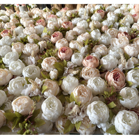 Fleur enroulable personnalisée pivoine artificielle murale rose rouge blanc rose fleur toile de fond murale 8ft X 8ft pour la décoration de mariage événement