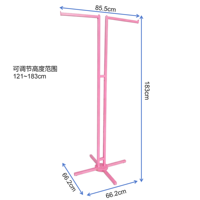 Portant de présentation de vêtements commercial à double poteau en métal épaissi pour magasin de vêtements