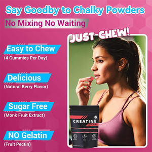 Gomme di Creatina Monoidrato Senza Zucchero per Crescita Muscolare, Equilibrio Elettrolitico, Aumento di Energia, Pre e Post Allenamento, Nutrizione Sportiva per Uomini - Product Image 2