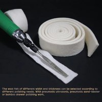 Rouleau d'outil abrasif souple en feutre de laine industriel personnalisable avec support OEM (épaisseur 1-3 mm) pour polissage miroir de moules/métaux