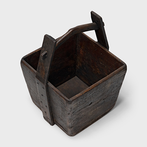 Cubo de madera hecho a mano, cesta de almacenamiento rústica, diseño de grano Vintage, decoración de granja antigua multiusos, Shanxi para bebidas de jardín - Product Image 3
