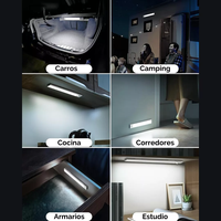 Veilleuse Murale Magnétique Rechargeable USB à Détecteur de Mouvement, Lampe de Placard LED Sous Meuble