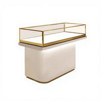 Cabinet professionnel de verres d'étagère de présentation de matériel de MDF avec la vitrine élégante d'éclairage de LED pour l'usage de centre commercial