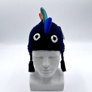 <span class=keywords><strong>Gorro</strong></span> <span class=keywords><strong>de</strong></span> <span class=keywords><strong>lana</strong></span> tejido <span class=keywords><strong>de</strong></span> doble capa con diseño <span class=keywords><strong>de</strong></span> <span class=keywords><strong>dinosaurio</strong></span> para bebés y niños, con protección para las orejas - Product Image 5