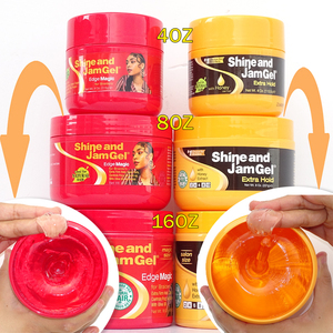 <span class=keywords><strong>Gel</strong></span> <span class=keywords><strong>per</strong></span> <span class=keywords><strong>Capelli</strong></span> e Cera <span class=keywords><strong>per</strong></span> Bordi Personalizzata Private Label all'Ingrosso, Condizionante e Lucidante <span class=keywords><strong>per</strong></span> Trecce Ordinate, Shine and Jam <span class=keywords><strong>per</strong></span> Donna - Product Image 1