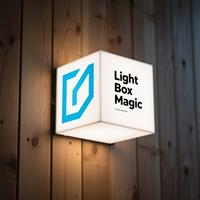 Boîte à lumière portable personnalisée, enseigne lumineuse LED de bureau pour intérieur, publicité pour magasin, restaurant, boîte à lumière carrée en acrylique