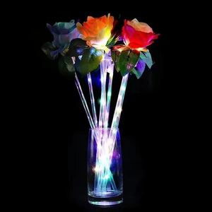 Roses LED Lumineuses, Roses à Ruban Doré, Roses à Tige Fine, Jouets Lumineux pour Fêtes, Cadeaux de la Saint-Valentin - Product Image 3
