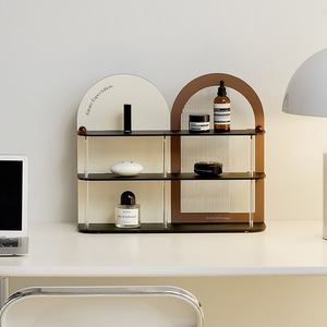 Organizador de Escritorio Rectangular Creativo Retro Estándar para el Hogar, Estante de Almacenamiento para Artículos Diversos y Decoraciones - Product Image 1