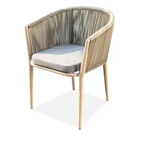 Fornitore di fabbrica a basso prezzo all'ingrosso mobili da giardino sedia in alluminio telaio in rattan tessitura sedia da esterno per giardino