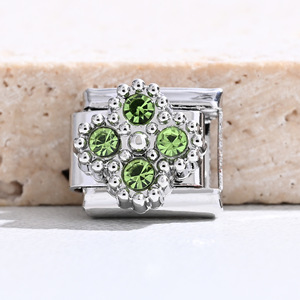 Italian Diamond Flower Modular <b>Bracelet</b> Set <b>Crystal</b> Rhinestone Women's DIY Jewelry Gift Fashion Charm <b>Bracelets</b> - Product Image 4