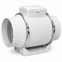Ventilateur centrifuge minimaliste léger ELMAK de 6 pouces, dispositif de ventilation en plastique pour le chauffage et le refroidissement des supermarchés