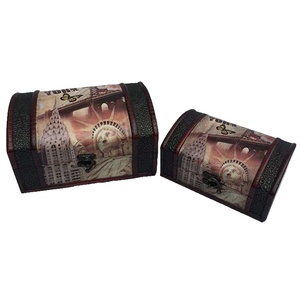 Offre spéciale Petite boîte cadeau en <span class=keywords><strong>bois</strong></span> recyclable avec logo <span class=keywords><strong>personnalisé</strong></span> Noble rétro <span class=keywords><strong>Coffre</strong></span> au trésor de pirate vintage avec poignée - Product Image 4