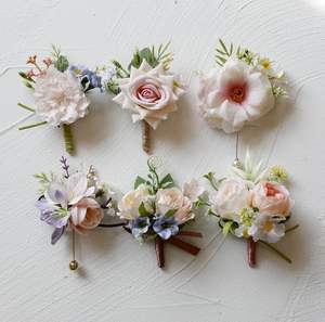 ชุดดอกไม้เทียมสีชมพูสำหรับงานปาร์ตี้เจ้าบ่าวงานแต่งงานงานพรอมงานปาร์ตี้ - Product Image 1