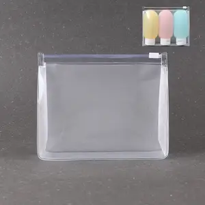 Borsa da viaggio per il trucco del campione di cura della pelle confezione regalo trasparente per cosmetici borsa impermeabile trasparente in PVC sacchetto di plastica con cerniera