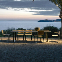 Tables et chaises d'extérieur en alliage d'aluminium cour jardin ensemble meubles balcon corde tissage loisirs Patio étanche