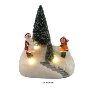 Nouveau Skate de noël décor campagnard joyeux enfance personnalisé LED éclairé maisons de Village de noël décoration père noël - Product Image 1