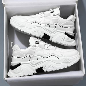 Spring Men's <b>Shoes</b> New Breathable White Running <b>Shoes</b> Korean Style Trendy Versatile <b>Height</b>-<b>Increasing</b> Lace-Up Sneakers Mesh - Product Image 4