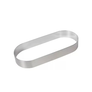 Stainless Steel Oval Mousse Ring 304 Reusable Cake <b>Mold</b> For Tart And Cake Making - Product Image 4