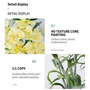 Mini fleurs artificielles de Dianthus, fausses tiges de <span class=keywords><strong>Sweet</strong></span> <span class=keywords><strong>William</strong></span>, décoration de mariage, accent de table pour la maison, arrangement floral d'intérieur - Product Image 5