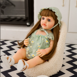 Muñeca Bebé Reborn Interactiva de 22 Pulgadas, de Silicona y Vinilo, Juguete de Baño Realista, Princesa, Juguete para Niñas Pequeñas - Product Image 5