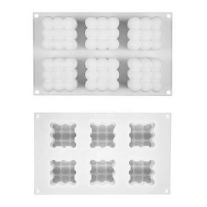 6 Even rubik's Cube bougie parfumée Silicone <span class=keywords><strong>moule</strong></span> 3D géométrie <span class=keywords><strong>Mini</strong></span> boule <span class=keywords><strong>magique</strong></span> chocolat Mousse gâteau <span class=keywords><strong>moule</strong></span> cadeaux décoration de la maison - Product Image 2