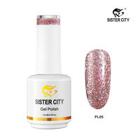 Vernis Gel Scintillant Platine UV/LED Personnalisable avec Logo, 24 Couleurs, pour Manucure Française DIY en Bouteille