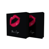 Coffret cadeau magnétique en papier rose personnalisé de luxe pour kit de gloss à lèvres, emballage pour ensemble de rouges à lèvres