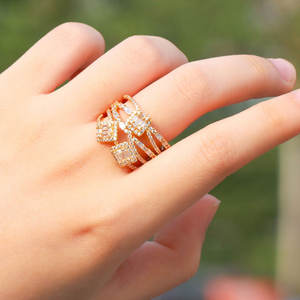 Anillo de compromiso de plata de primera ley y circón para mujer, sortija ajustable, plata esterlina 18, Circonia cúbica, zirconia, circonita, zirconita, zirconita, diseño lujoso, boda, compromiso - Product Image 1