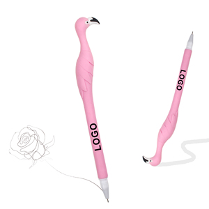 High Quality Customized Logo Printed Shaped Flamingo Promotional Gel <b>Pen</b> for Plastic Children's Gifts - Product Image 4