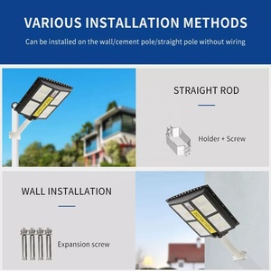 Lámpara Solar para Exteriores con Sensor de Movimiento, Encendido/Apagado Automático, Todo en Uno, 300W, IP65, Impermeable, con Control Remoto, Luz de Seguridad - Product Image 5