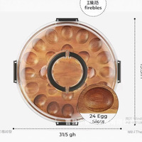 Bamboe vierkante blikken schaal met transparant acryl deksel, multi-compartimenten opbergbak voor huishoudelijk gebruik, feestjes, taart, fruit, snacks.