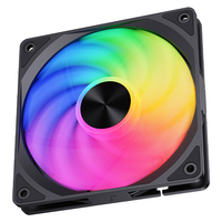 Ventilateur LED ARGB adressable SNOWMAN AF120-ARGB-BK Noir 12015, faible bruit 20dBA, 48CFM, pour processeur de bureau et refroidissement de boîtier PC