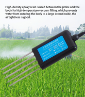 Analyseur de sol agricole NPK/PH/EC Capteur de nutriments d'humidité Testeur de sol 7 en 1 avec terminal d'affichage LCD portable