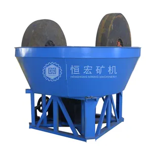 Factory Direct Sale Grinder Grinding Machine 1200 1600 Double Rollers Wet Pan Mill 5 Ton Per Hour Wet Grinding Mill For Gold Ore